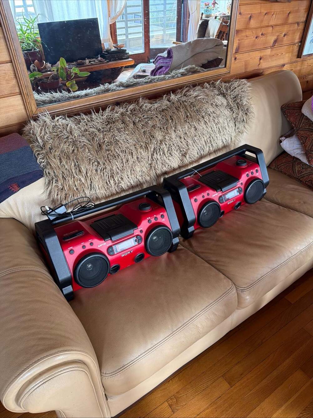 2 Set Sony ZS-H10CP Personal Audio System Boombox Red MP3 CD
